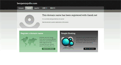 Desktop Screenshot of benjaminjoffe.com